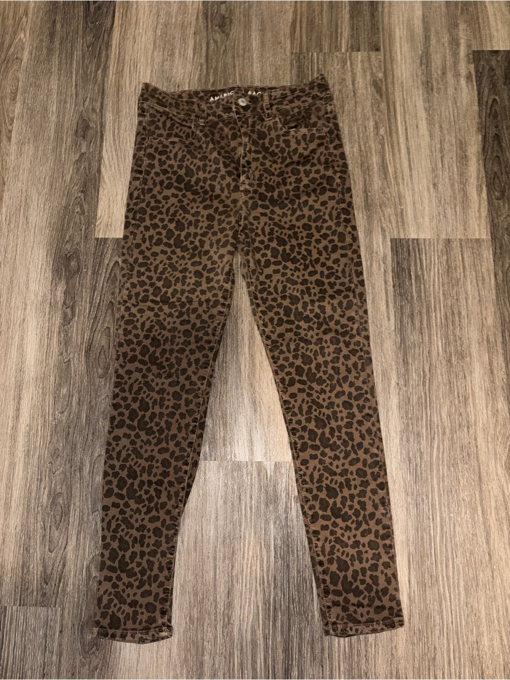 American Eagle Outfitters Brown Leopard Skinny Jeans